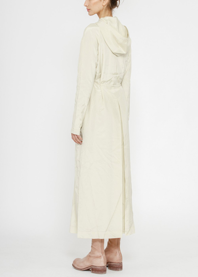 Shop Lemaire Straight Hooded Dress In Almond Milk