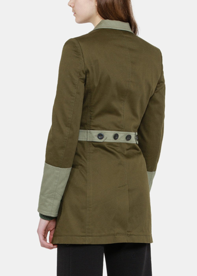 Shop Loewe Khaki Green Military Jacket