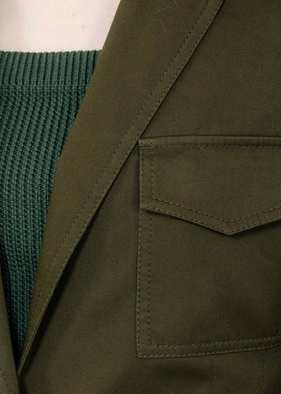 Shop Loewe Khaki Green Military Jacket