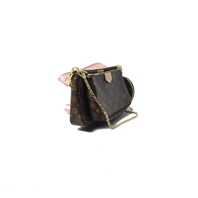 Pre-owned Louis Vuitton Multi Pochette Accessories Monogram Rose Clair In Default Title