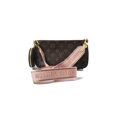 Pre-owned Louis Vuitton Multi Pochette Accessories Monogram Rose Clair In Default Title
