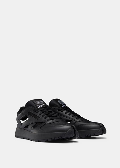 Shop Maison Margiela Black Reebok Edition Tabi Sneakers