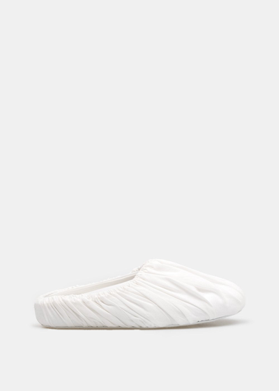 Shop Maison Margiela White Cotton Covered Loafers