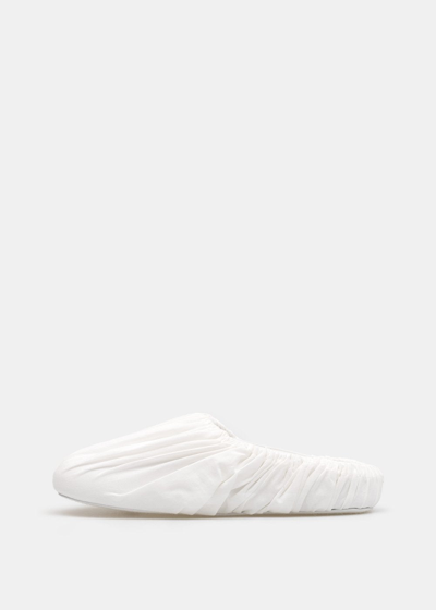 Shop Maison Margiela White Cotton Covered Loafers