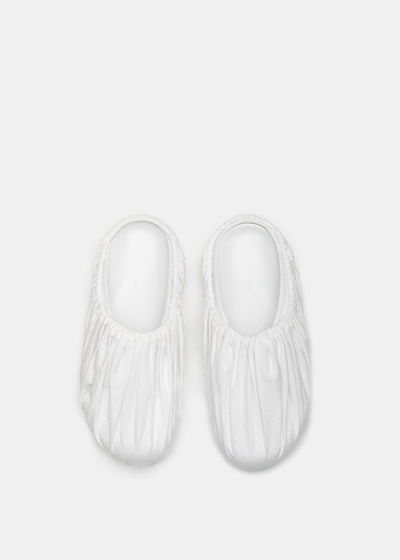 Shop Maison Margiela White Cotton Covered Loafers