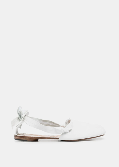 Shop Maison Margiela White Tabi Ballerina Sandals