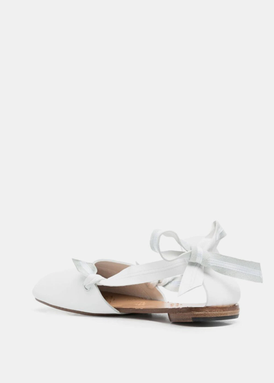 Shop Maison Margiela White Tabi Ballerina Sandals