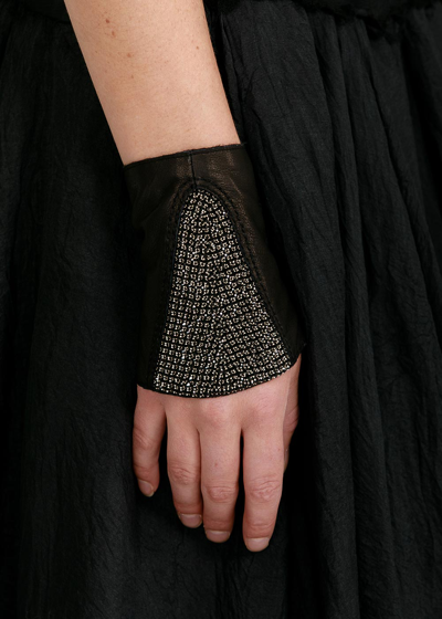 Shop Marc Le Bihan Black Beaded Wristband