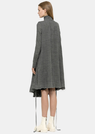 Shop Marc Le Bihan Grey Oversize Pleated Dress In Fr 36