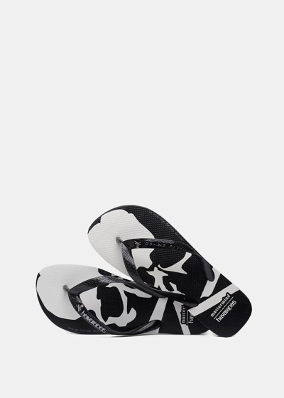 Shop Mastermind Japan Mastermind World Monochrome Havaianas Edition Top Sandals In Black