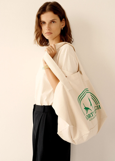 Shop Sporty And Rich Natural Fitness Group Tote In Natural & Kelly