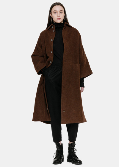 Toogood Brown Lambswool Doorman Coat In Xs | ModeSens