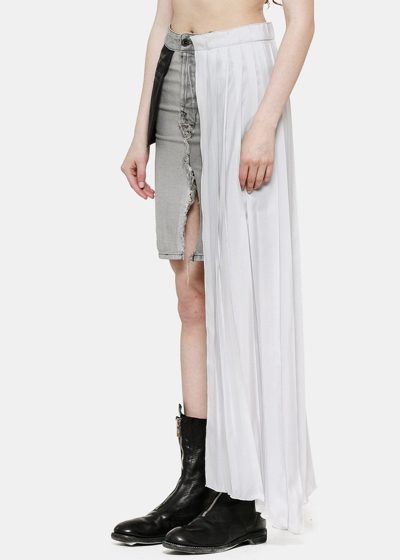 Shop Ben Taverniti Unravel Project Unravel Project Grey Half Pleated Skirt