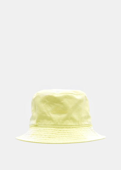 Shop We11 Done We11done Yellow Logo Hand-bleached Bucket Hat