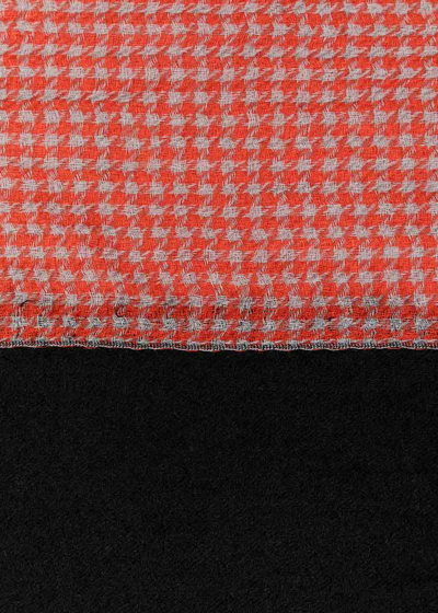 Shop Yohji Yamamoto Black & Red Two-tone Needle Punch Scarf In 3