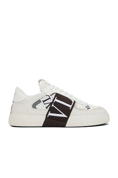 Shop Valentino Embroidery Sneaker In Bianco & Fondant