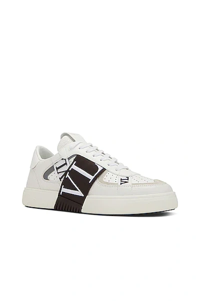 Shop Valentino Embroidery Sneaker In Bianco & Fondant