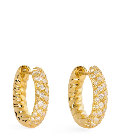 Shop Anita Ko Yellow Gold And Diamond Zoe Hoop Earrings