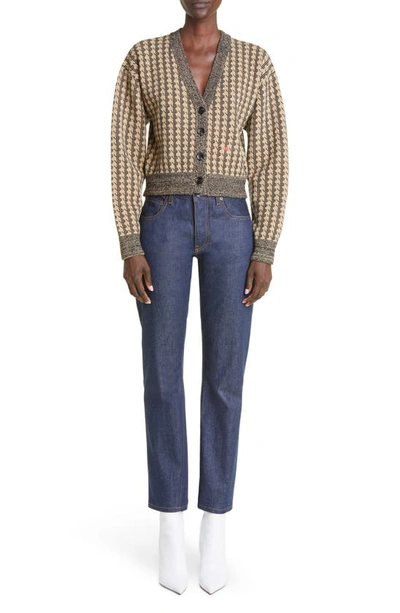 Victoria Beckham Olivia Straight Leg Rigid Denim Jeans In Raw Vintage Wash