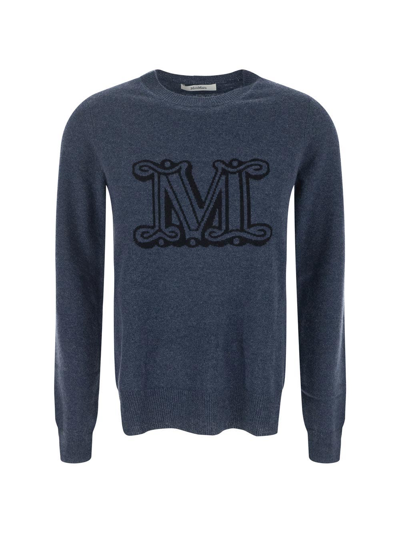 Shop Max Mara Cashmere Sweater In Blue