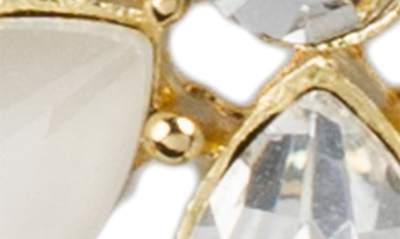 Shop Jardin Multi-shape Crystal Stud Earrings In White/ Gold