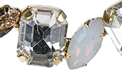 Shop Jardin Multi-shape Crystal Frontal Hoop Earrings In Gold