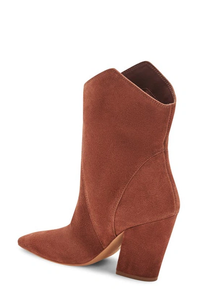 Shop Dolce Vita Nestly Western Boot In Brandy Suede