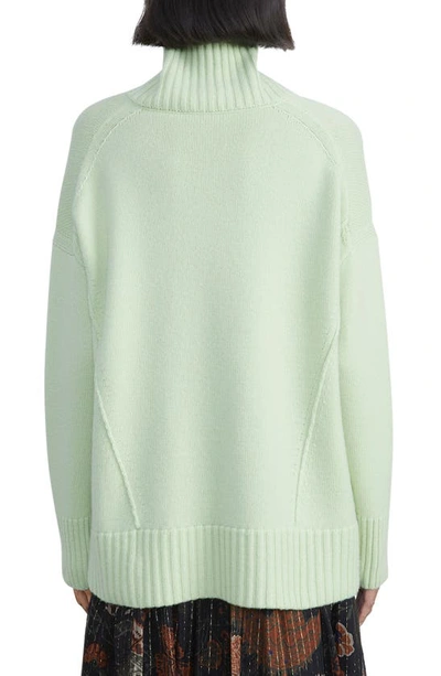 Shop Lafayette 148 Kindcashmere Turtleneck Sweater In Mint