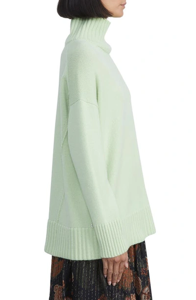 Shop Lafayette 148 Kindcashmere Turtleneck Sweater In Mint