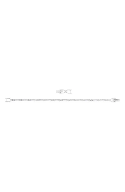 Swarovski Rose Gold-tone Crystal Tennis Bracelet In White