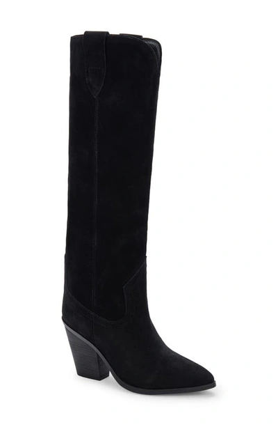 Shop Blondo Wylde Waterproof Pointed Toe Boot In Black Suede