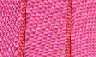 Shop St John Plaited Fit & Flare Sleeveless Sweater In Fuchsia/ Lingonberry
