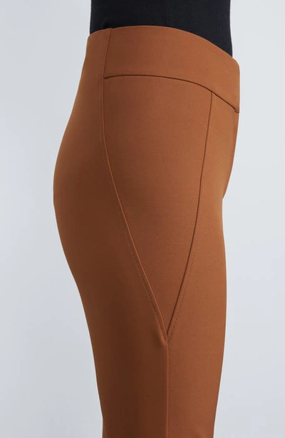Shop Lafayette 148 Greenwich Acclaimed Stretch Pants In Cappuccino