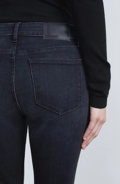 Lafayette 148 Mercer Acclaimed Stretch Mid-rise Skinny Jeans In Washed Onyx