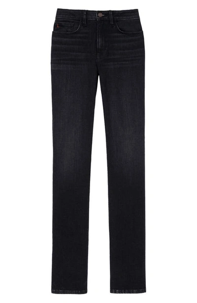Lafayette 148 Mercer Acclaimed Stretch Mid-rise Skinny Jeans In Washed Onyx