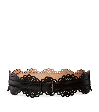 Shop Alaïa Leather Corset Belt In Black