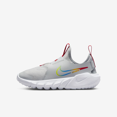 Shop Nike Flex Runner 2 Big Kids' Road Running Shoes In Grey Fog,light Smoke Grey,photo Blue,multi-color