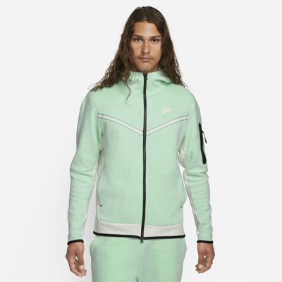 Nike Men's Sportswear Tech Fleece Full-zip Hoodie In Green | ModeSens