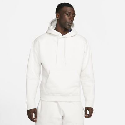Shop Nike Men's Solo Swoosh Fleece Hoodie In Grey