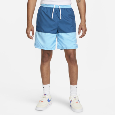 Shop Nike Men's  Sportswear Sport Essential Woven Lined Flow Shorts (long) In Blue