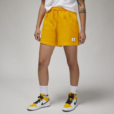 Shop Jordan Women's  Flight Fleece Shorts In Yellow