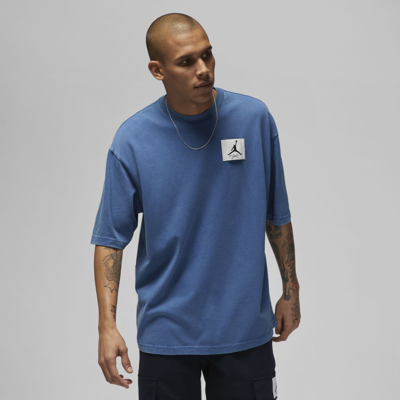 Shop Jordan Flight Essentials Men's Oversized T-shirt In French Blue