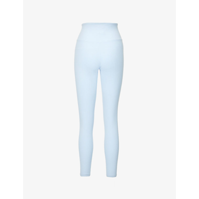 Shop Girlfriend Collective High-rise Slim-fit Stretch-woven Leggings In Bluebell