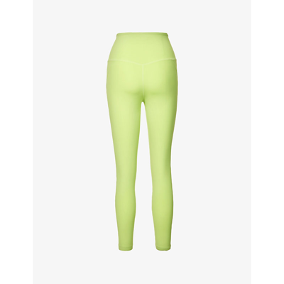 Shop Girlfriend Collective Slim-fit High-rise Stretch-woven Leggings In Key Lime