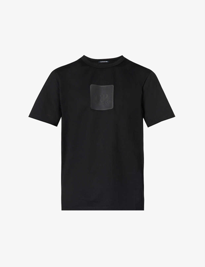 Shop C.p. Company Metropolis Logo-patch Cotton-jersey T-shirt In Black