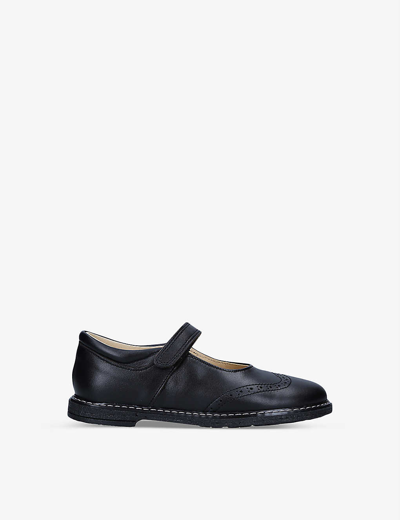 Papouelli Louisa Brogue Leather School Shoes 6-7 Years In Black