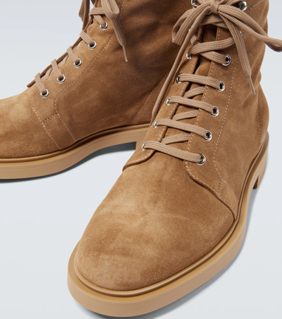 Gianvito Rossi Richard Suede Desert Boots In Camel