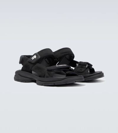 Shop Balenciaga Tourist Sandals In Black