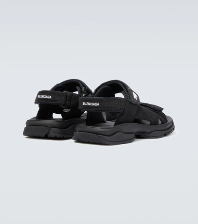 Shop Balenciaga Tourist Sandals In Black