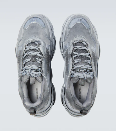 Shop Balenciaga Triple S Sneakers In Grey